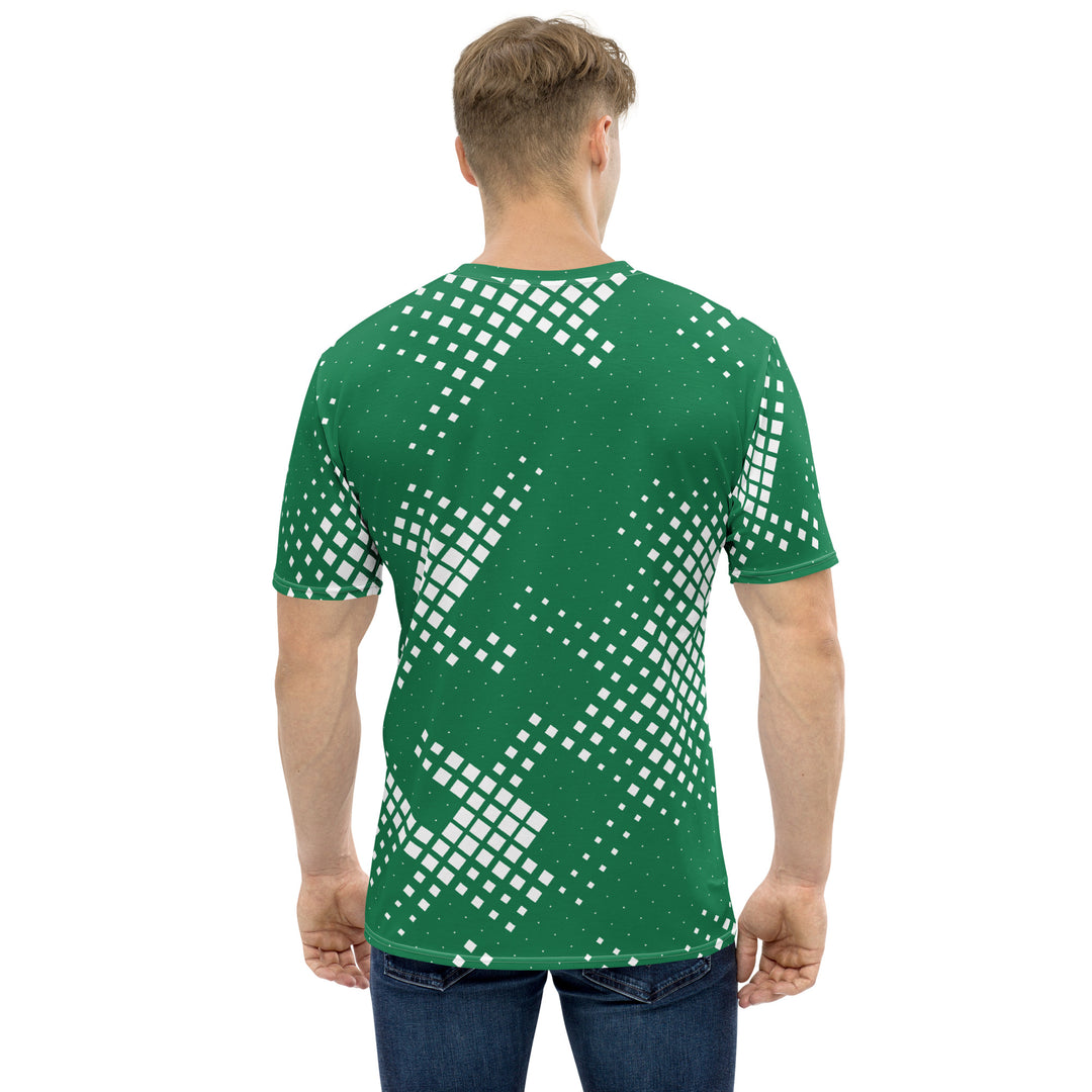 Premium Men's Jersey - Green-White Pixel