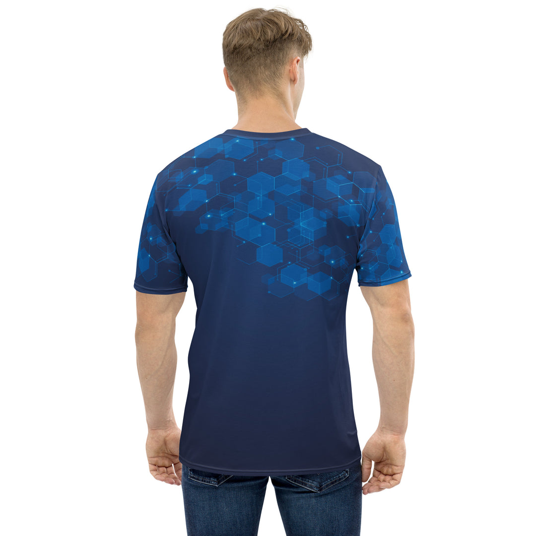 Premium Men's Jersey - Blue Hexagon