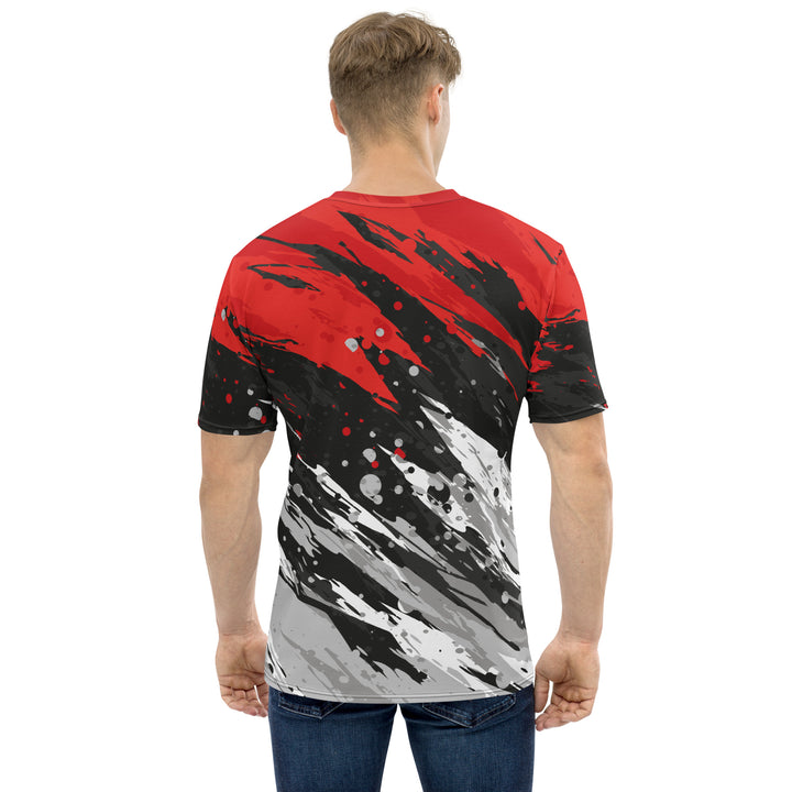 Premium Men's Jersey - Black-Red Splash