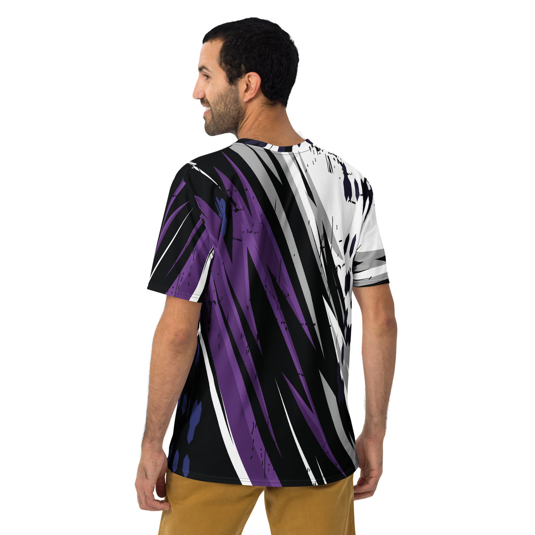 Premium Men's Jersey - Black-Purple Cut