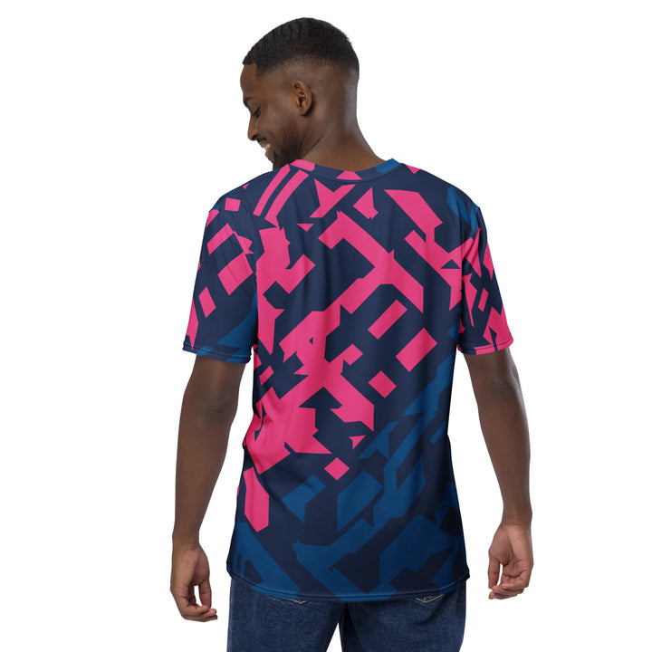 Premium Men's Jersey - Blue-Pink Maze