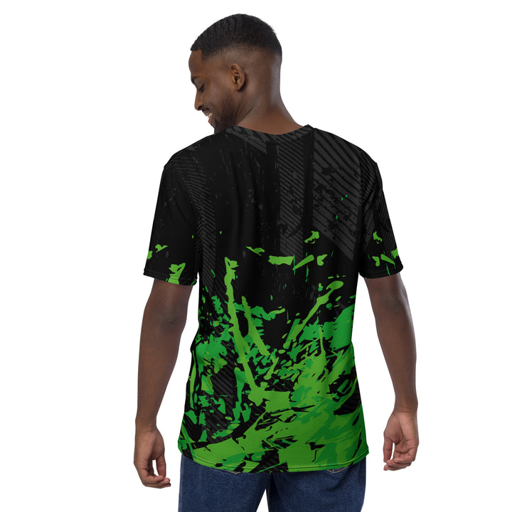 Premium Men's Jersey - Black-Green Flood