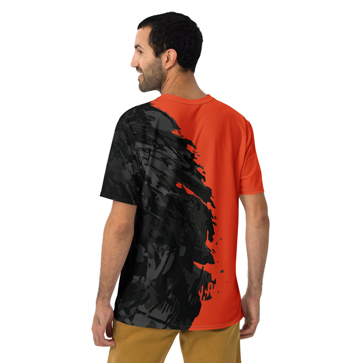 Premium Men's Jersey - Black-Orange Wave