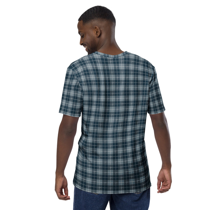 Premium Men's Jersey - Blue-Green Lattice