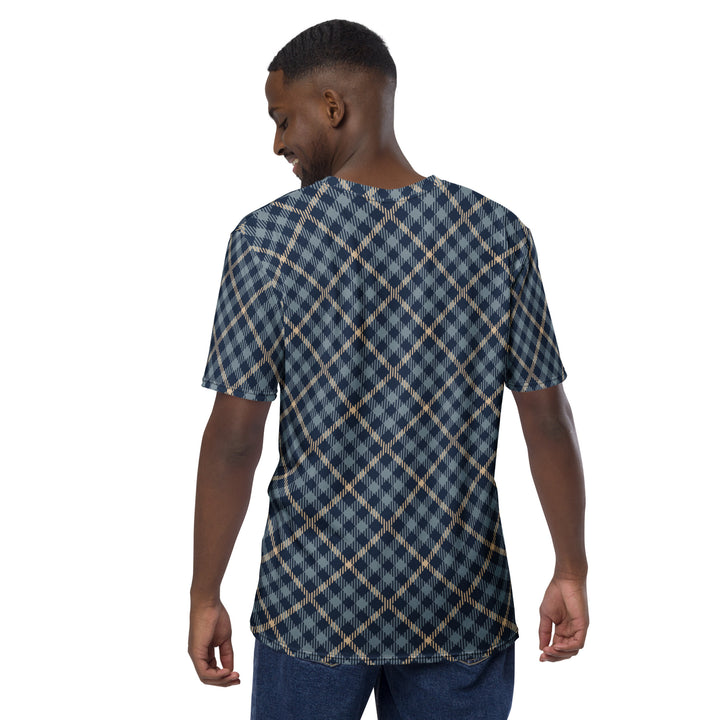 Premium Men's Jersey - Blue Lattice