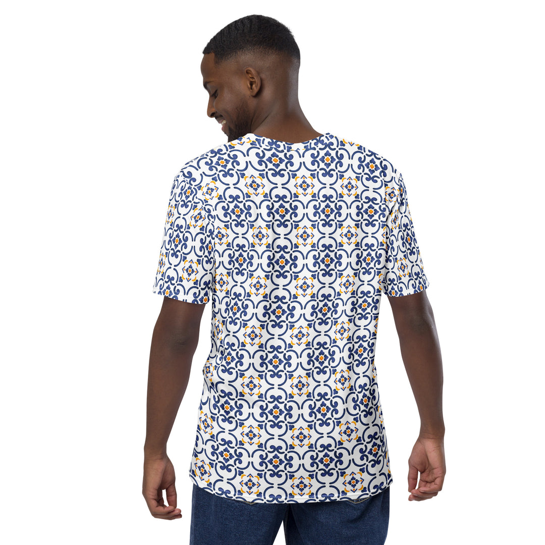 Premium Men's Jersey - Blue-Yellow Tiles