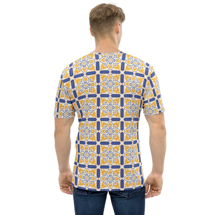 Premium Men's Jersey - Yellow-Purple Tiles