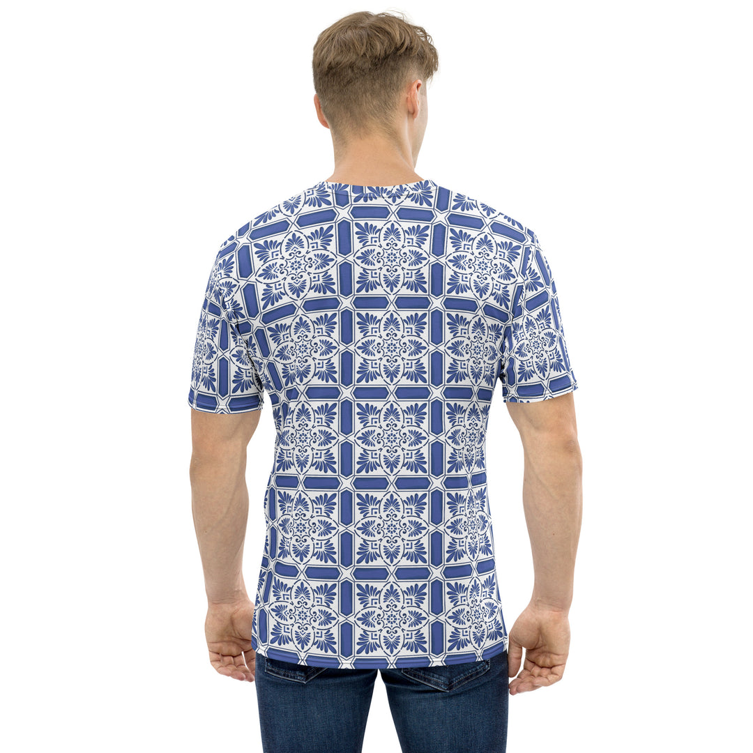 Premium Men's Jersey - Blue-White Blossom