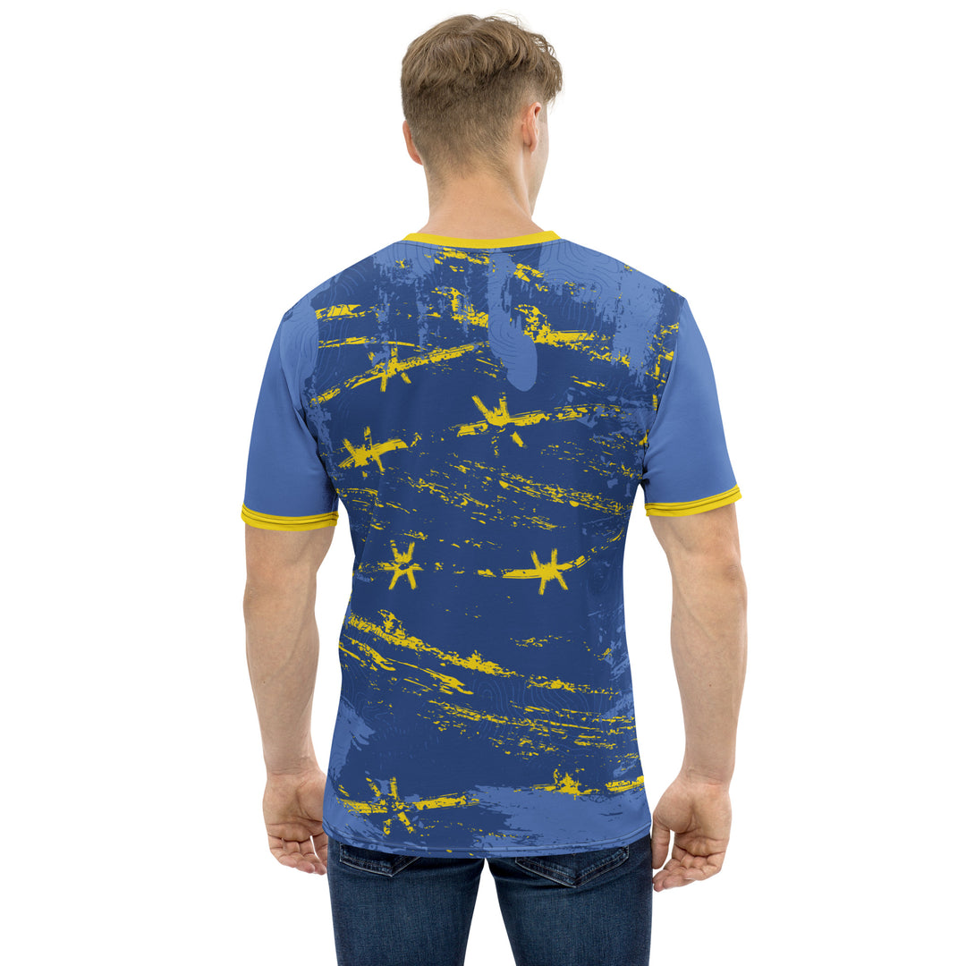 Premium Men's Jersey - Blue-Yellow Chain