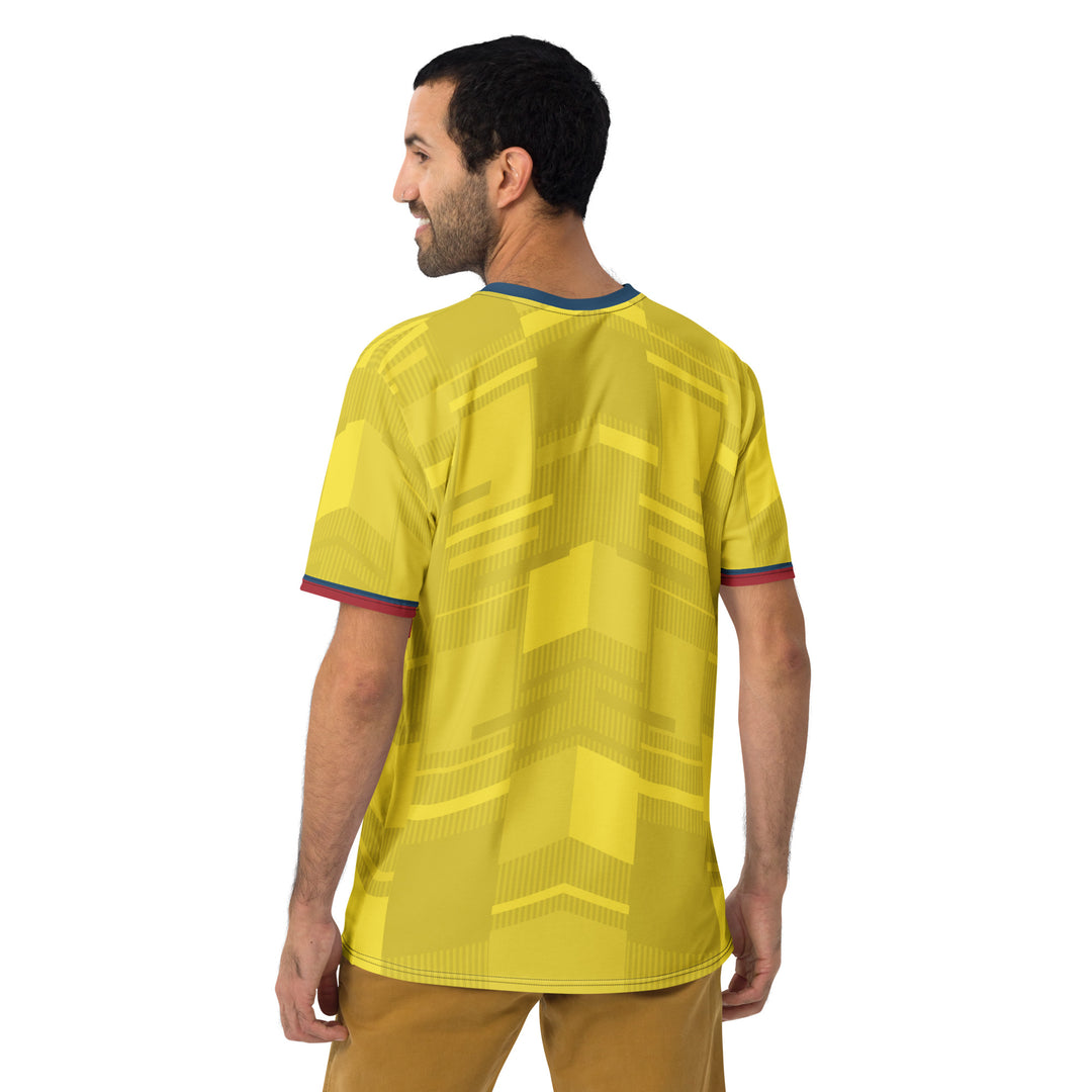 Premium Men's Jersey - Yellow-Blue Tower