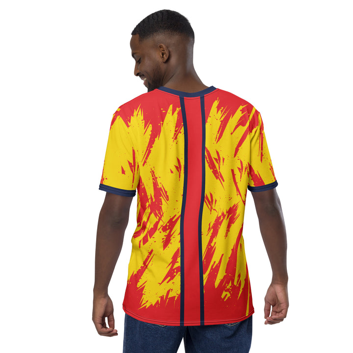 Premium Men's Jersey - Yellow-Red Bar