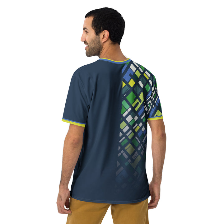 Premium Men's Jersey - Blue-Green Barrier