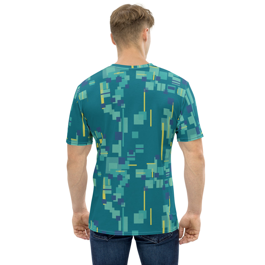 Premium Men's Jersey - Green-Yellow Pixel