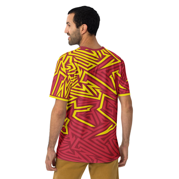 Premium Men's Jersey - Red-Yellow Maze