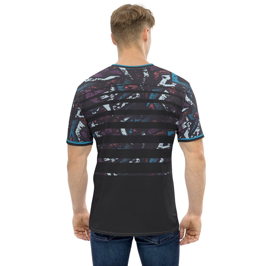 Premium Men's Jersey - Black-Blue Graffiti