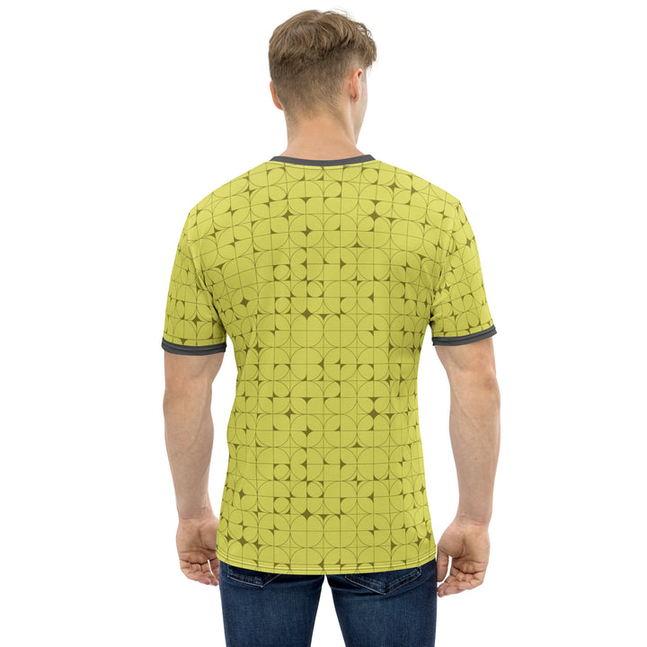 Premium Men's Jersey - Yellow-Grey Circle