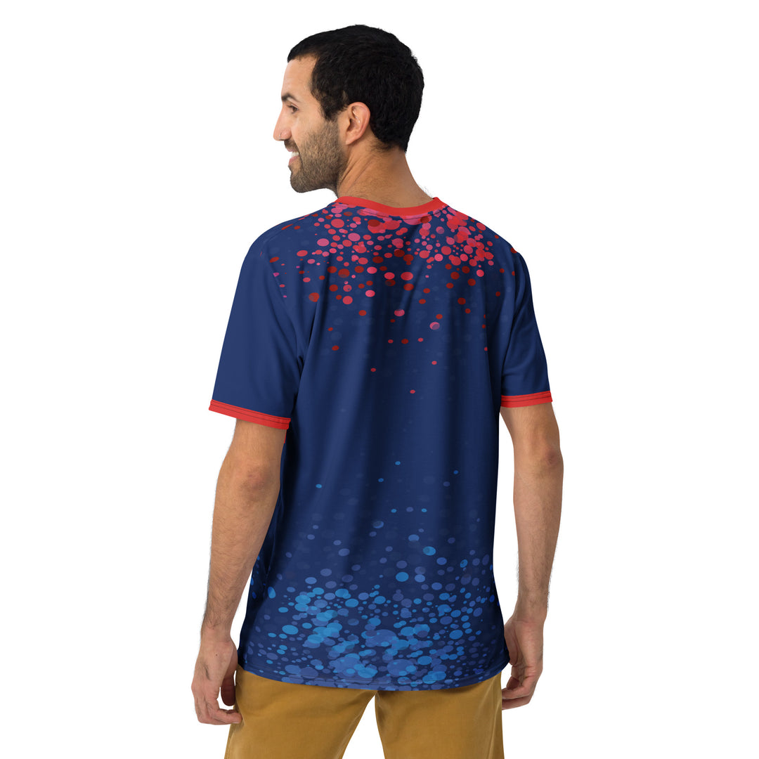 Premium Men's Jersey - Blue-Red Bubble