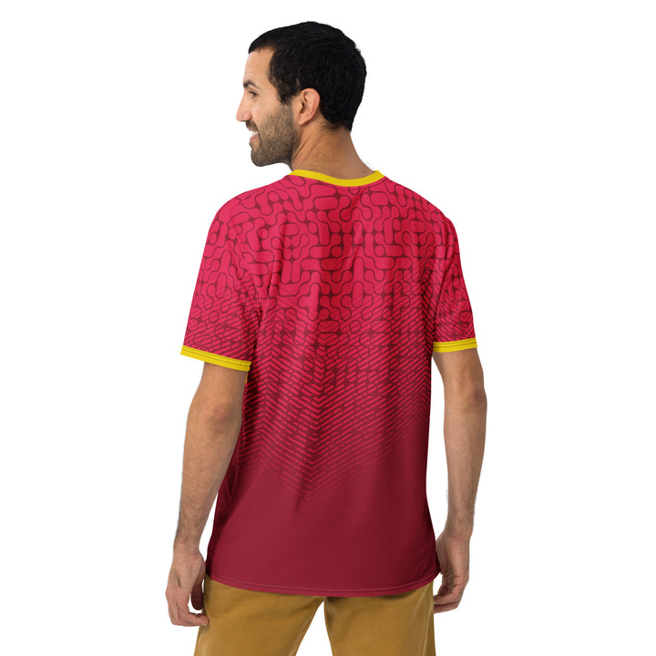 Premium Men's Jersey - Red-Yellow Arc