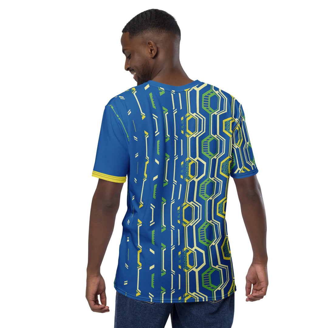 Premium Men's Jersey - Blue-Green Comb