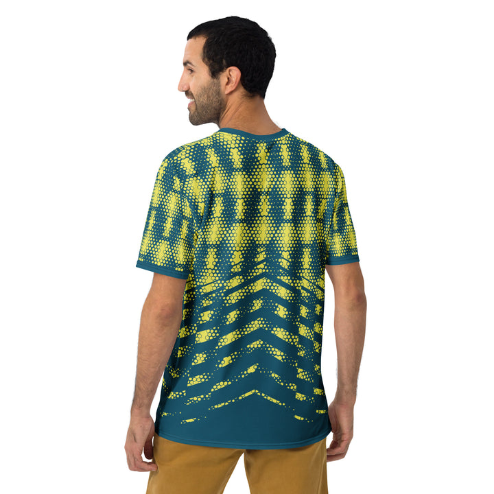 Premium Men's Jersey - Green-Yellow Hexagon