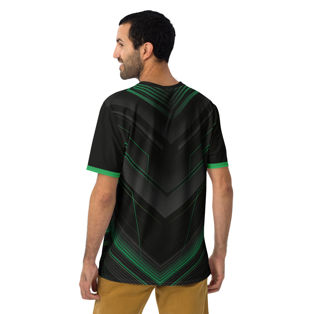 Premium Men's Jersey - Black-Green Engine