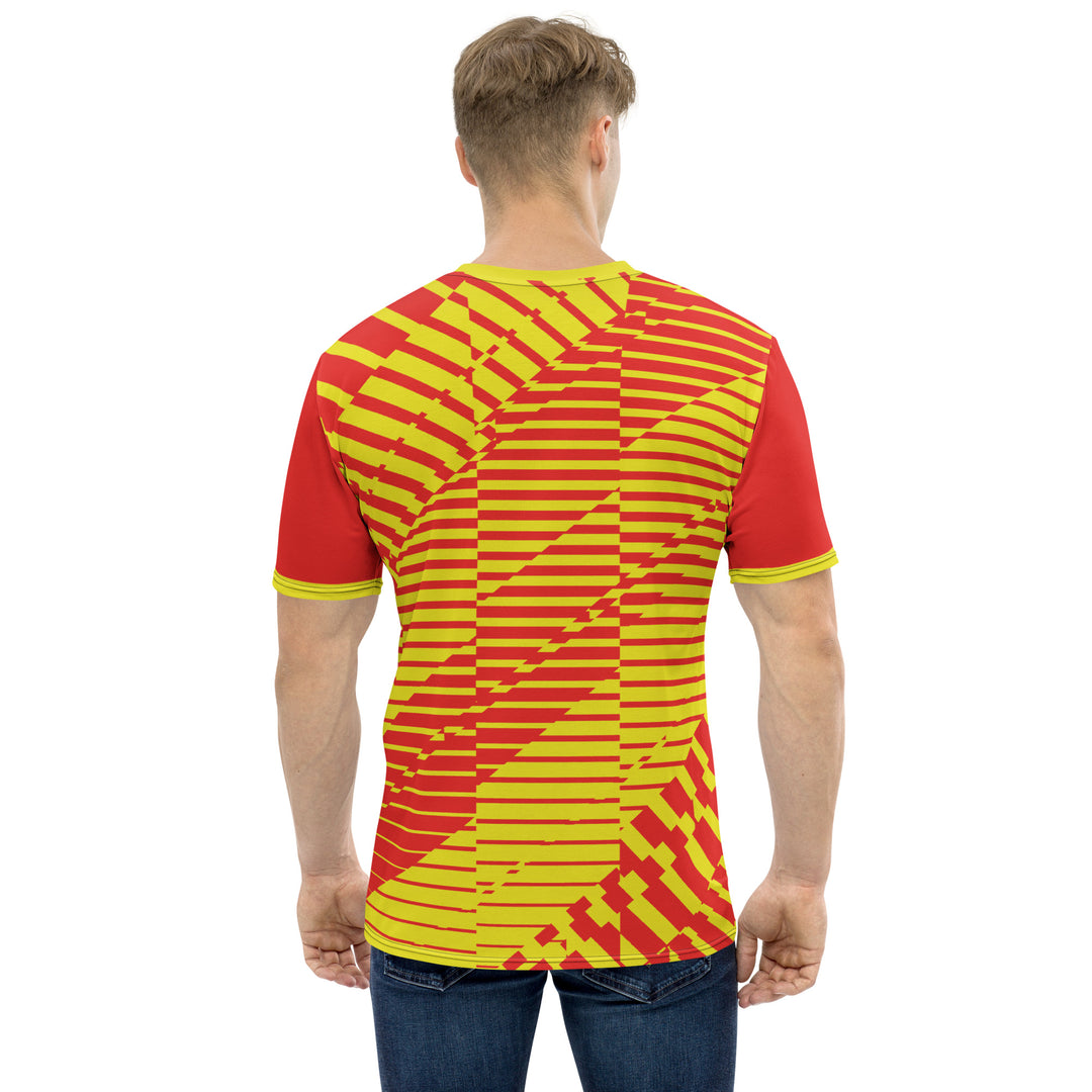 Premium Men's Jersey - Red-Yellow Spin