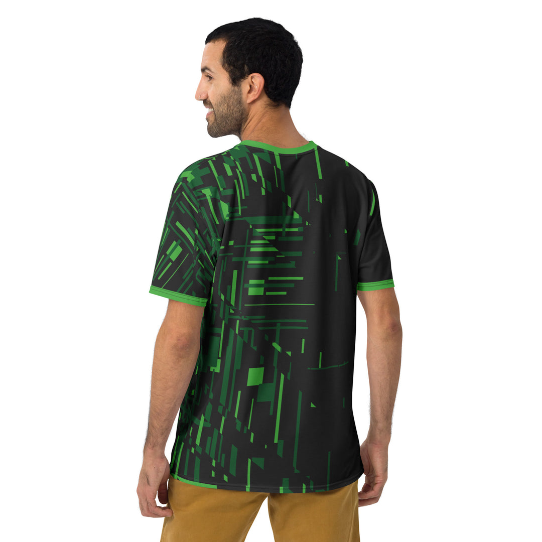 Premium Men's Jersey - Black-Green Fault