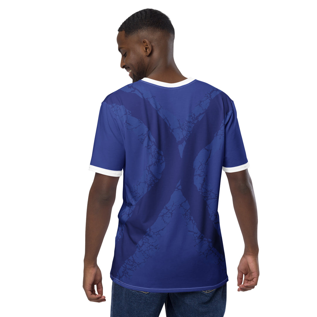 Premium Men's Jersey - Blue-White Cross