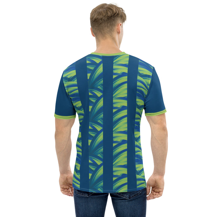 Premium Men's Jersey - Blue-Green Jungle