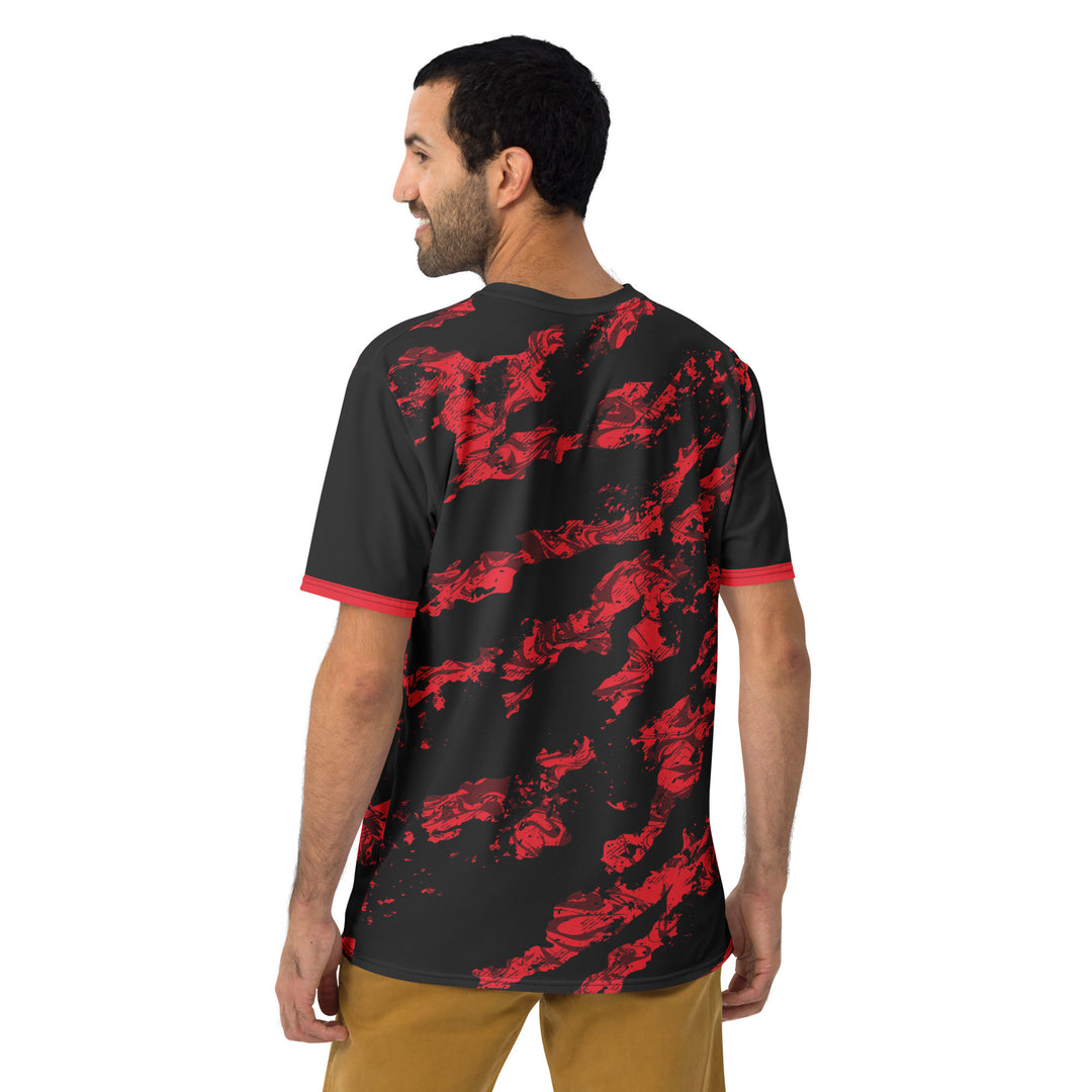 Premium Men's Jersey - Black-Red Flow