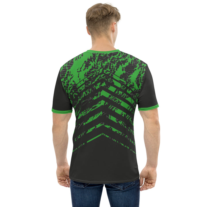 Premium Men's Jersey - Black-Green Fire