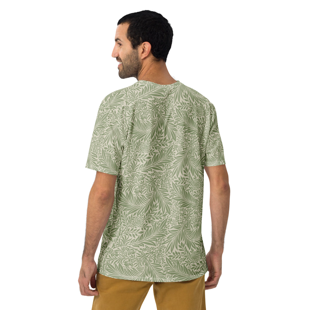 Premium Men's Jersey - Beige-Green Flower