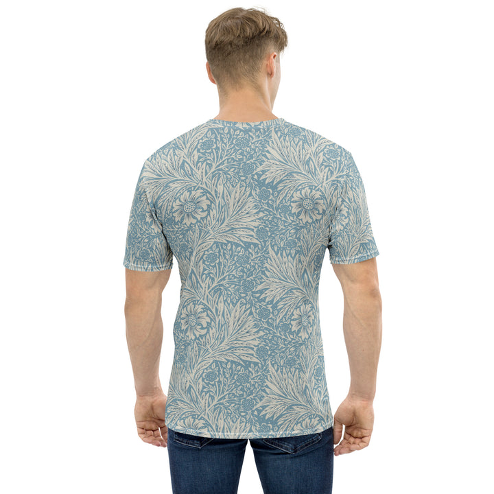 Premium Men's Jersey - Beige-Blue Flower