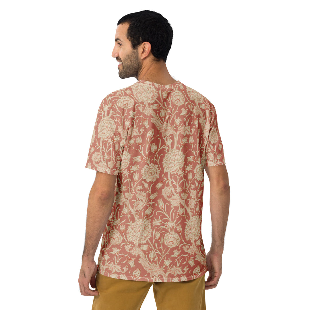 Premium Men's Jersey - Orange-Beige Flower