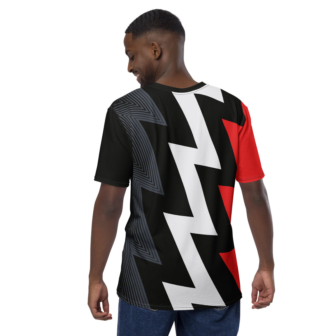 Premium Men's Jersey - Red-Grey Lightning