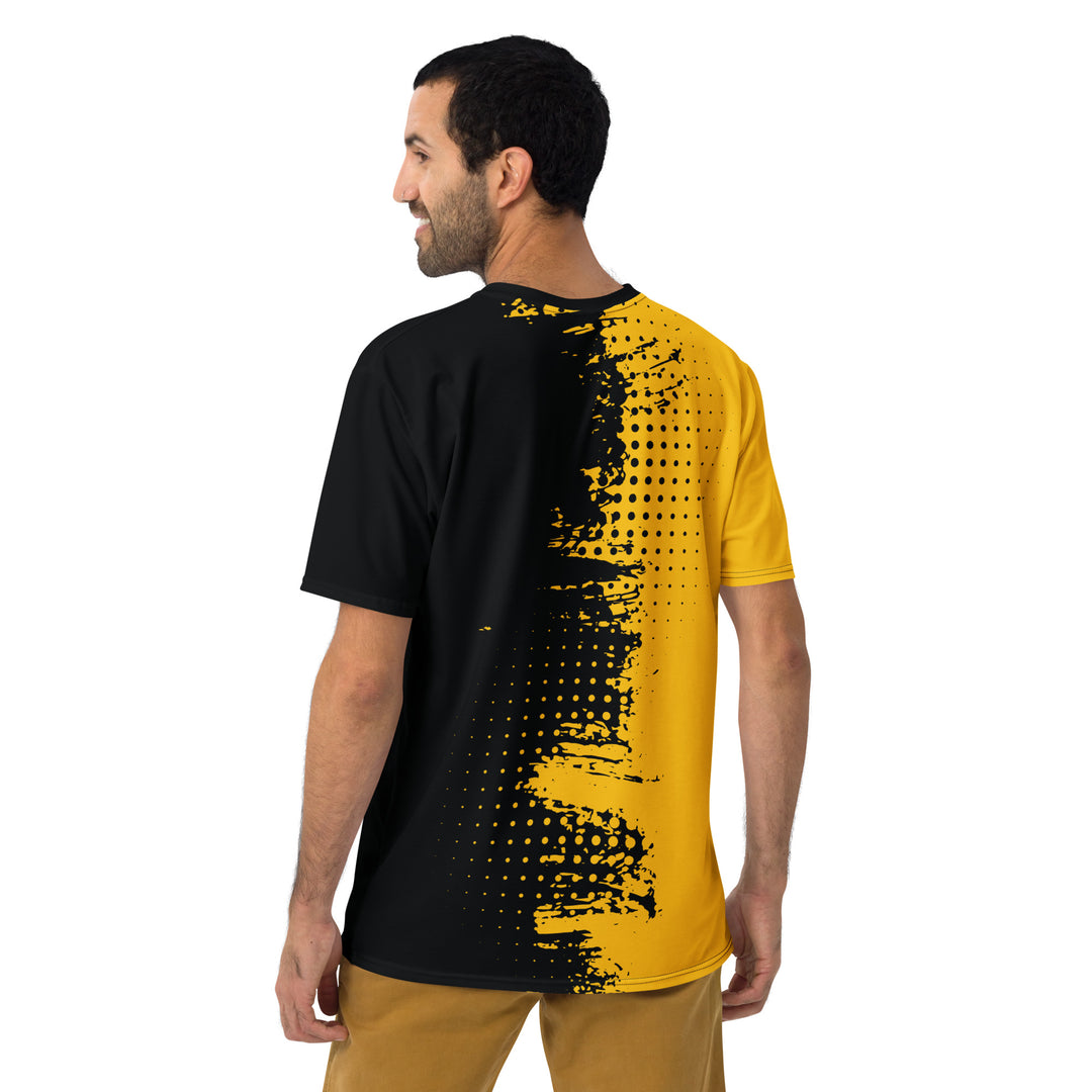 Premium Men's Jersey - Black-Yellow Grunge