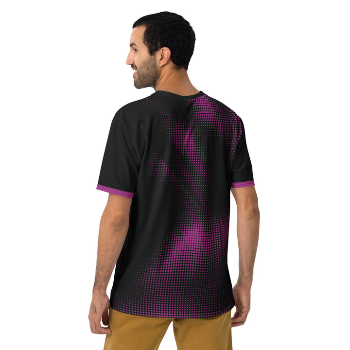 Premium Men's Jersey - Black-Pink Halftone