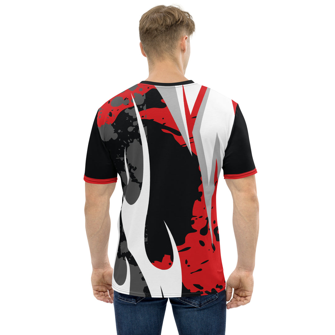 Premium Men's Jersey - Black-Red Tribal