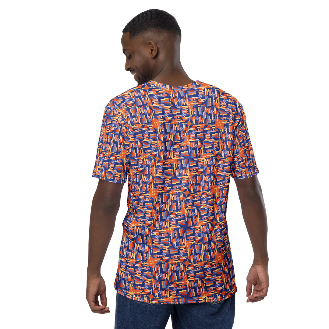 Premium Men's Jersey - Orange-Blue Deception