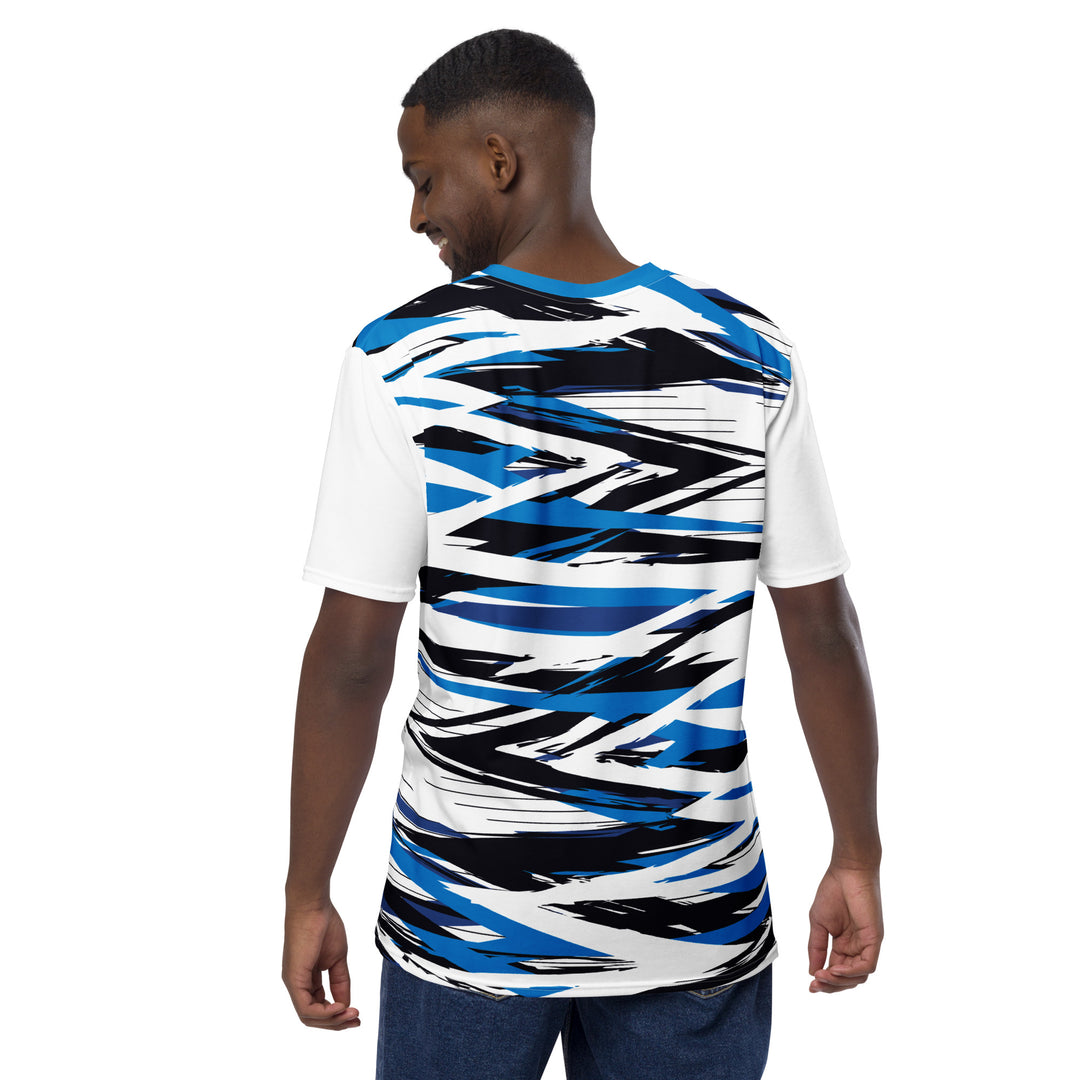 Premium Men's Jersey - White-Blue Criss