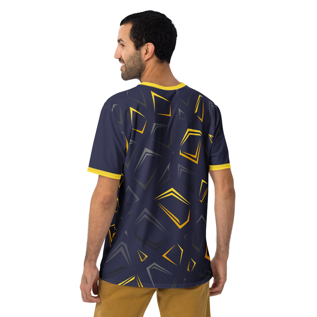 Premium Men's Jersey - Purple-Yellow Blocks