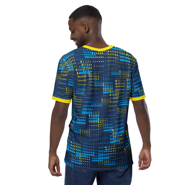 Premium Men's Jersey - Blue-Yellow Blast