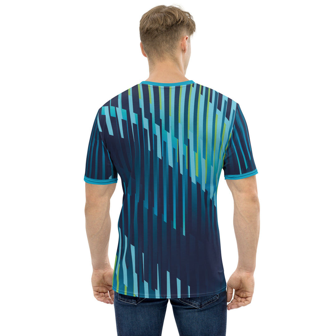 Premium Men's Jersey - Blue-Green Fence