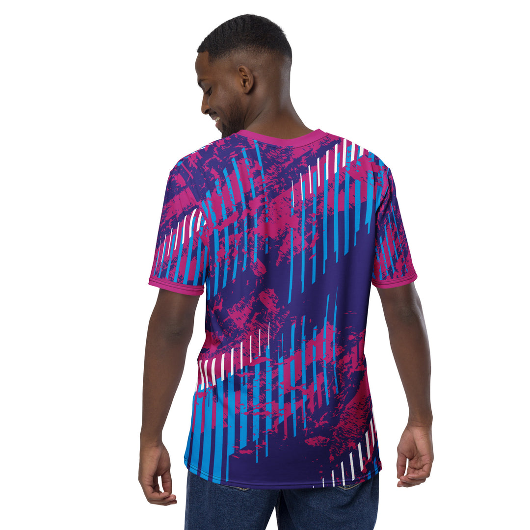 Premium Men's Jersey - Purple-Pink Fence