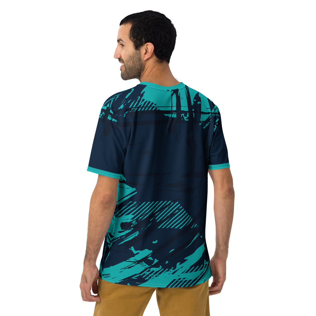 Premium Men's Jersey - Blue-Turquoise Track