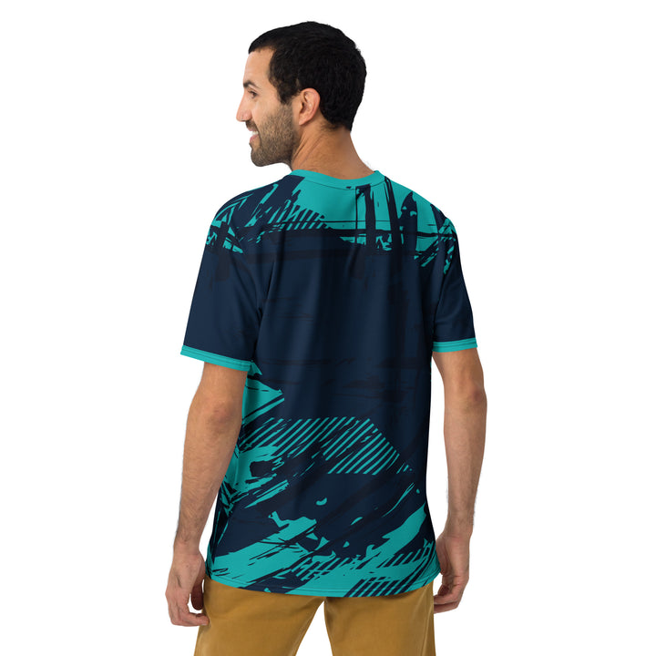 Premium Men's Jersey - Blue-Turquoise Track