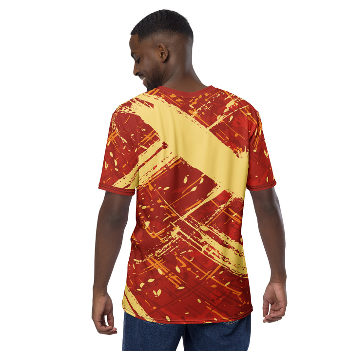 Premium Men's Jersey - Red-Yellow Snow