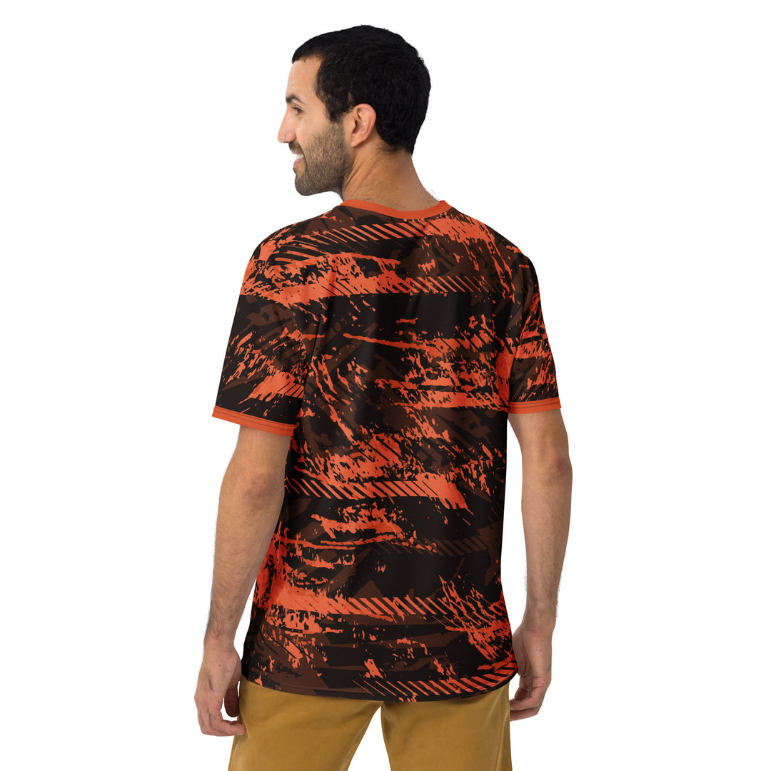 Premium Men's Jersey - Black-Orange Fraction