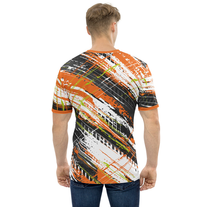 Premium Men's Jersey - Black-Orange Trace