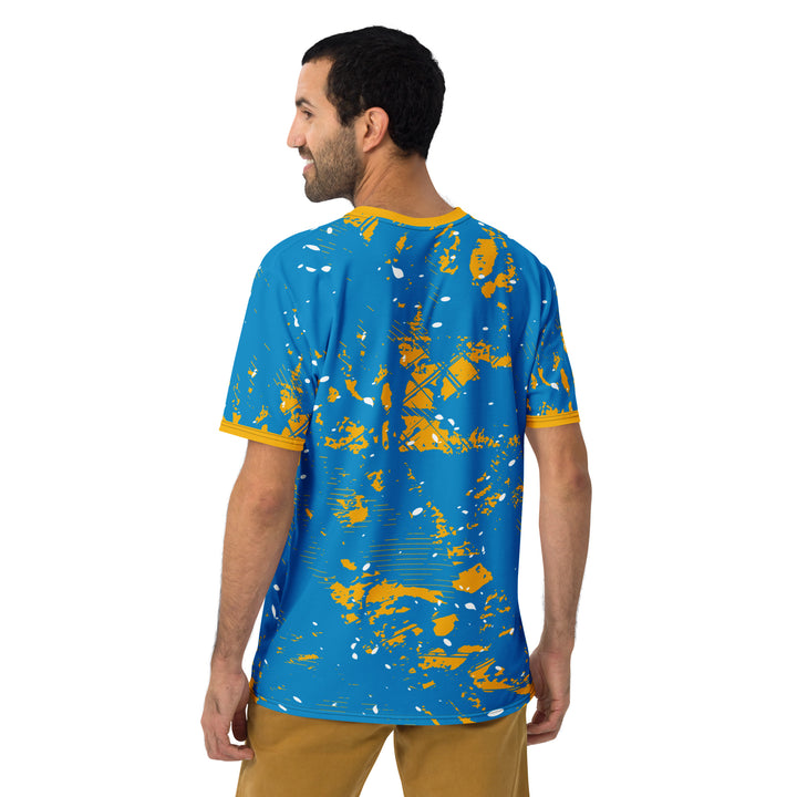 Premium Men's Jersey - Turquoise-Yellow Particle